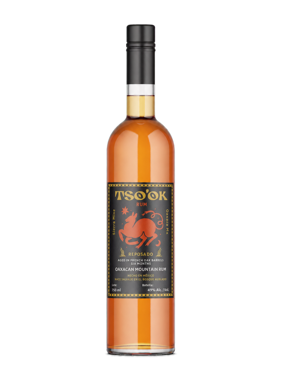 Tso’ok Reposado Oaxacan rum bottle