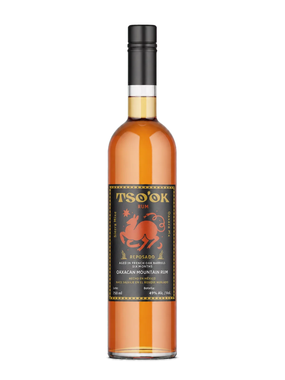 Tso’ok Reposado Oaxacan rum bottle